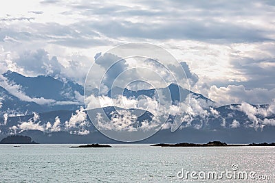 Beautiful early morning view of the mountains Stock Photo