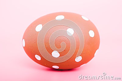 Beautiful Easter Brown egg color Stock Photo