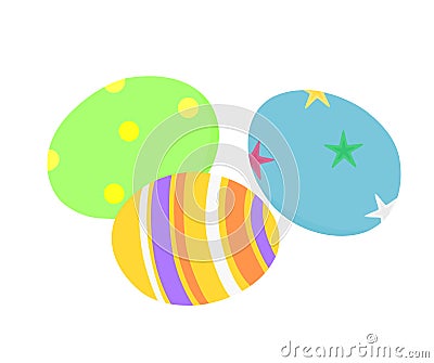 Beautiful eggs isolated Vector Illustration