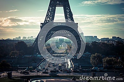 Beautiful eiffel tower Paris Editorial Stock Photo