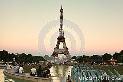 The Beautiful Eiffel Tower in Paris, France Editorial Stock Photo