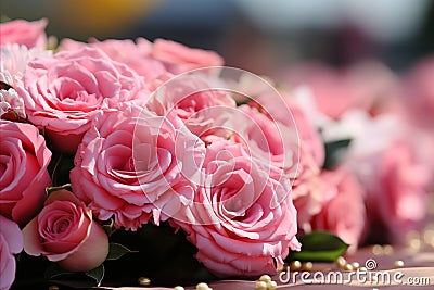 Beautiful and elegant 8th of march celebration with delicate flowers and soft color scheme Stock Photo