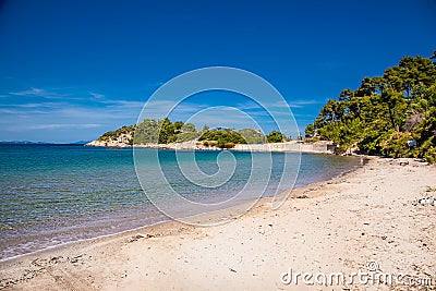 Beautiful Elinika beach in Ag. Nikolaos, Evia island, Greeece Stock Photo