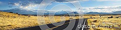 Beautiful endless wavy road in Arizona desert Stock Photo