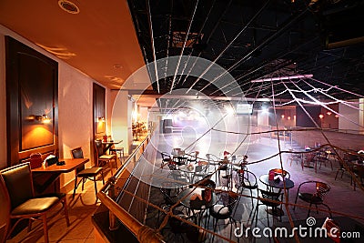 Beautiful european night club interior Stock Photo