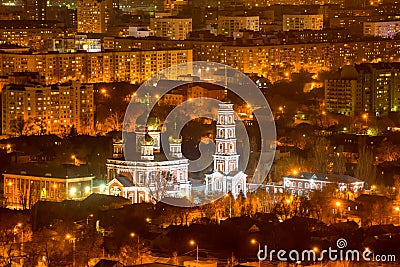 Beautiful evening landscape of russian Church Intercession Holy Stock Photo