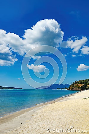Beautiful exotic beach in Malaysia Stock Photo