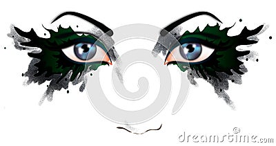 Beautiful eyes of a woman Stock Photo