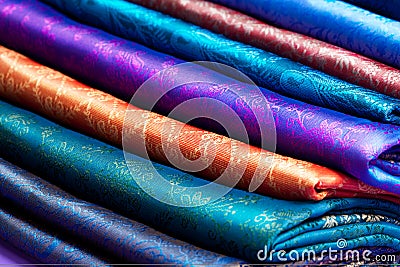 Beautiful fabric folded Stock Photo