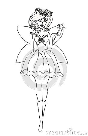 Beautiful fairy Vector Illustration