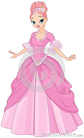 Beautiful Fairytale Princess Vector Illustration