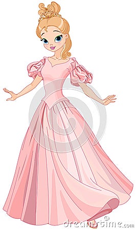 Beautiful Fairytale Princess Vector Illustration