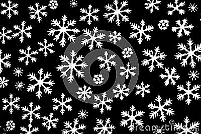 Beautiful falling snow background. Hello, snow night. Snowflake winter decoration Vector Illustration