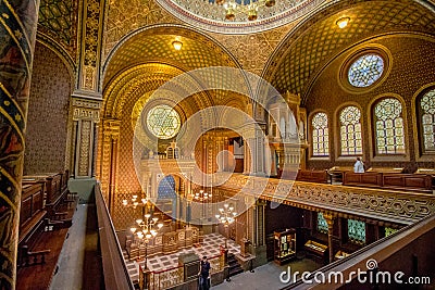 The Spanish Synagogue in Prague, Czech Republic Editorial Stock Photo