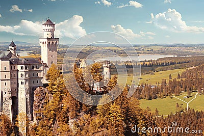 Beautiful fantasy castle Stock Photo