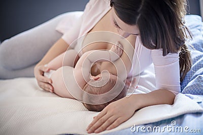 Beautiful feeling for mother Stock Photo