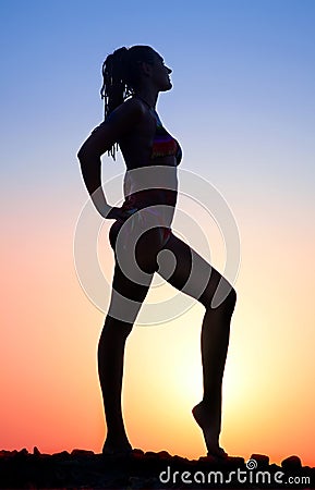 Beautiful female figure Stock Photo