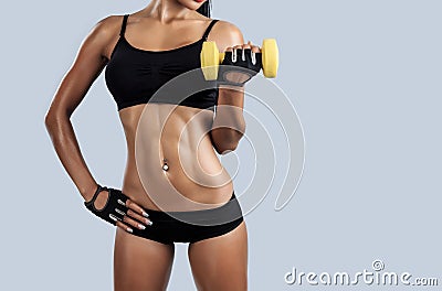 Beautiful female fitness model Stock Photo