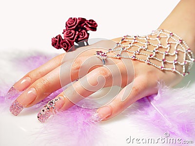 Beautiful female hand Stock Photo