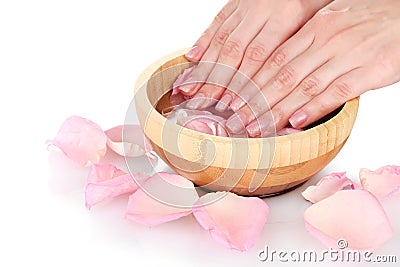 Beautiful female hands Stock Photo