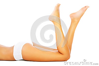 Beautiful female legs and body. Stock Photo