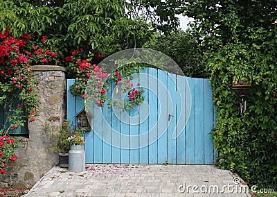 Beautiful fence at Hegymagas Stock Photo