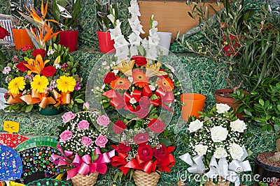 Beautiful festive bouquets Stock Photo