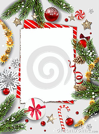 Beautiful festive card template Vector Illustration