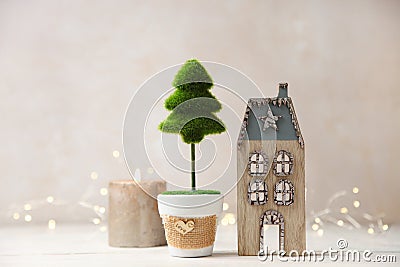 Beautiful festive Christmas decor Stock Photo