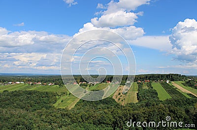 Beautiful fields with clouds at Lendva Stock Photo