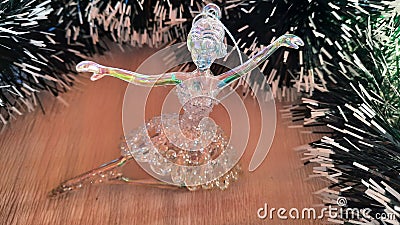 Pendant Ballerina Glass Christamas Decoration Stock Photo