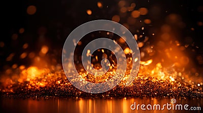 Beautiful fire background, generative ai. Stock Photo