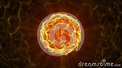 Beautiful fire ball Stock Photo