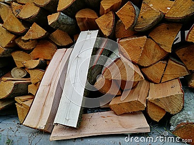 Beautiful firewood Stock Photo