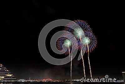 Summer Firework Festival Japan Stock Photo