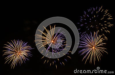 Beautiful fireworks Stock Photo