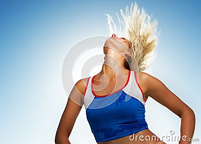 Beautiful fitness trainer Stock Photo