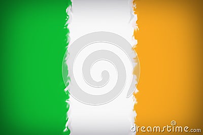 Beautiful flag of Ireland Stock Photo