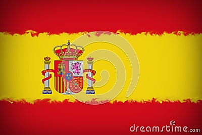 Beautiful flag of Spain Stock Photo