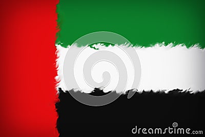 Beautiful flag of United Arab Emirates Stock Photo