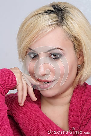 Beautiful Flirtatious Blonde (1) Stock Photo