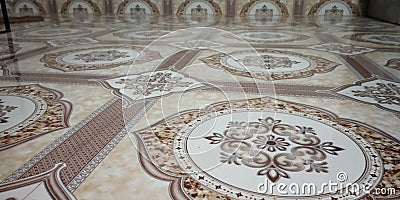 Beautiful Floor Tiles Designs Design Stock Photo