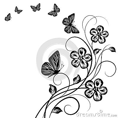Beautiful floral background Vector Illustration