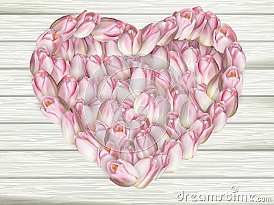 Beautiful flower frame in heart shape. EPS 10 Vector Illustration