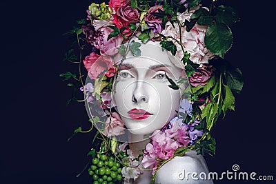 Beautiful flower queen Stock Photo