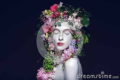 Beautiful flower queen Stock Photo