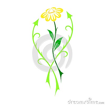 Beautiful flower vector in tattoo style - illustration Vector Illustration