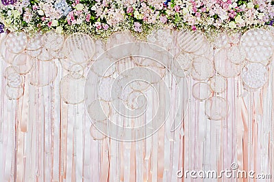 Beautiful flowers background for wedding scene Stock Photo