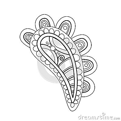 Beautiful Folkloric Indian Cucumber, Nature Inspired Design Element Vector Illustration