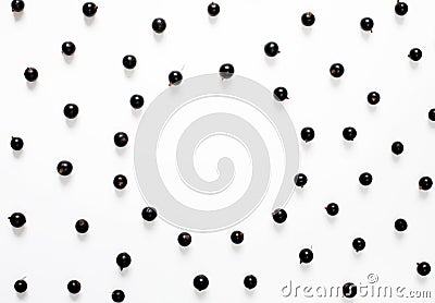 Beautiful food background with black currant berries Stock Photo